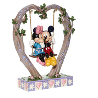 Jim Shore Disney Traditions - Mickey & Minnie on Heart-Shaped Swing Figurine 6008328