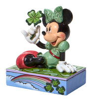 Jim Shore x Disney Traditions - Minnie Shamrock Clover Rainbow Lucky St. Patrick's Day Figurine 6010109