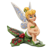 Jim Shore x Disney Traditions - Tinkerbell Sitting on Holly Holiday Figurine 6010874