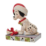 "Sale" Jim Shore x Disney Traditions - Lucky 101 Dalmatians Christmas Dog Figurine 6010877