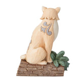 "Sale" Jim Shore Heartwood Creek - White Woodland Fox on Birch Log Figurine 6011617