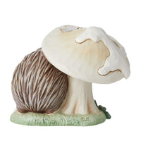 "Sale" Jim Shore Heartwood Creek - White Woodland Hedgehog by Mushroom Figurine 6011618