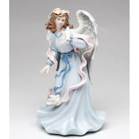 Fine Porcelain Music Box - Angel Holding Dove Musical Figurine