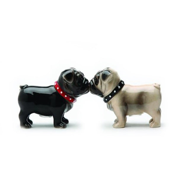 Salt & Pepper Shakers Set - Little Love Pugs Kissing Dog Figurine 8171
