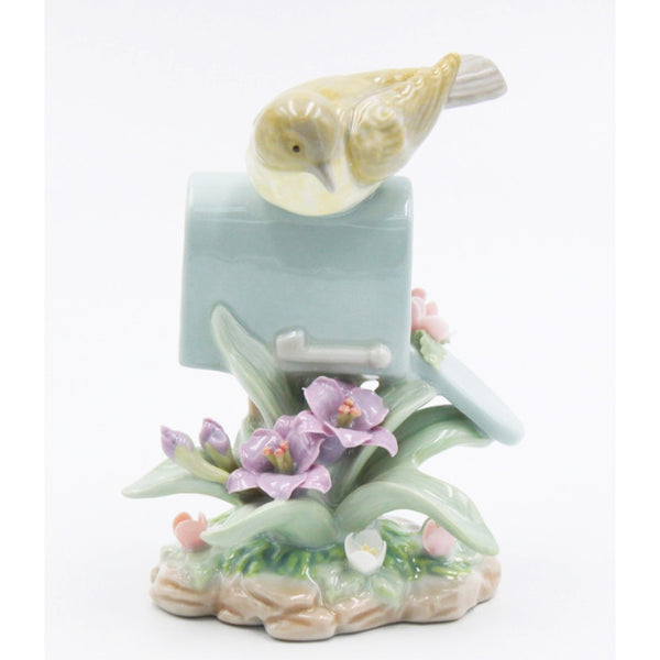 "Sale" Fine Porcelain Figurine - Warbler on Mailbox 96304