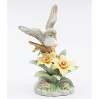 "Clearance Sale" Fine Porcelain Figurine - Robin with Narcissis