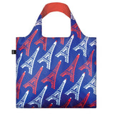 LOQI Tote Bag - Eiffel Tower Blue White Red Paris France