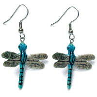 Little Critterz x Northern Rose - Blue Dragonfly Porcelain Earrings JE055