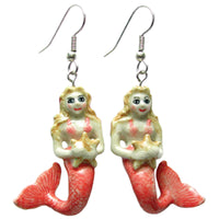 "Sale" Little Critterz x Northern Rose - Mermaid Porcelain Earrings