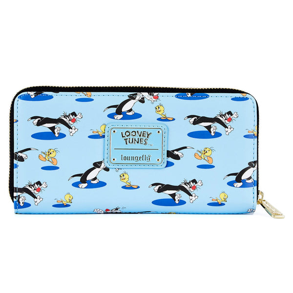 "Sale" Loungefly x Looney Tunes - Tweety and Sylvester 80th Anniversary Zip Around Wallet LTWA0005