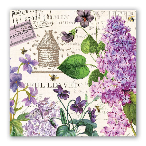 Michel Design Works - Lilac and Violets Luncheon Napkin Set