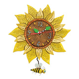 Allen Designs - Bee Sunny Sunflower Swing Pendulum Wall Clock P1712