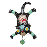 Allen Designs - Black Cat Craft Attack Yarn Swing Pendulum Wall Clock P1852