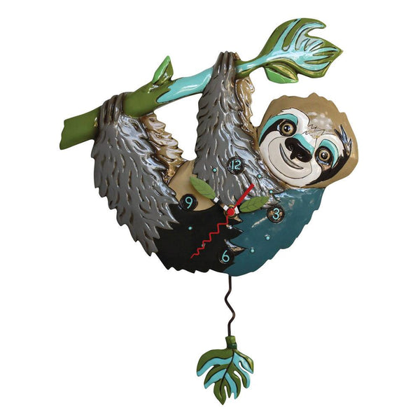 Allen Designs - Slow Poke Sloth Animal Swing Pendulum Wall Clock P1926
