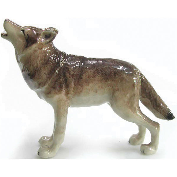 Little Critterz x Northern Rose - Gray Wolf Howling Figurine R035