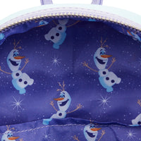 "Sale" Loungefly Disney - Frozen Queen Elsa Olaf Anna Blue Purple Ice Backpack WDBK2226