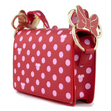 Loungefly Disney - Minnie Mouse Pink & Red Polka Dots Crossbody Shoulder Bag WDTB2149