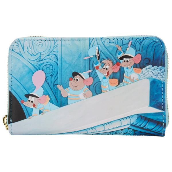 "Sale" Loungefly Disney - Cinderella & Prince Charming Mouse Friends Ziparound Wallet WDWA2095