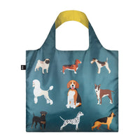LOQI Tote Bag - Dog's Woof Reusable Folding Shopping Handbag