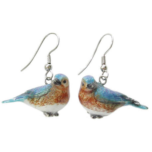 Little Critterz x Northern Rose - Blue Bird Porcelain Earrings