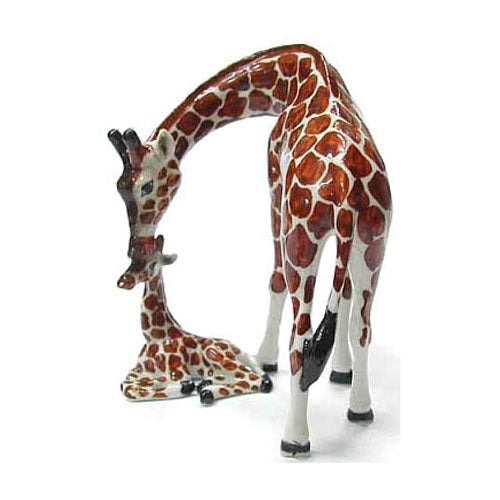 Little Critterz x Northern Rose - Giraffe with Baby Figurine R089