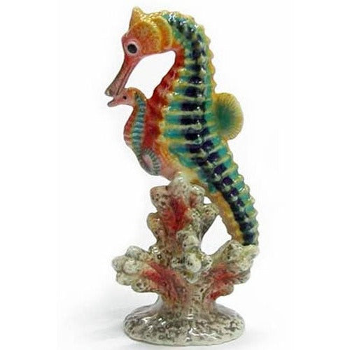 Little Critterz x Northern Rose - Multicolor Seahorse with Baby Figurine R123B