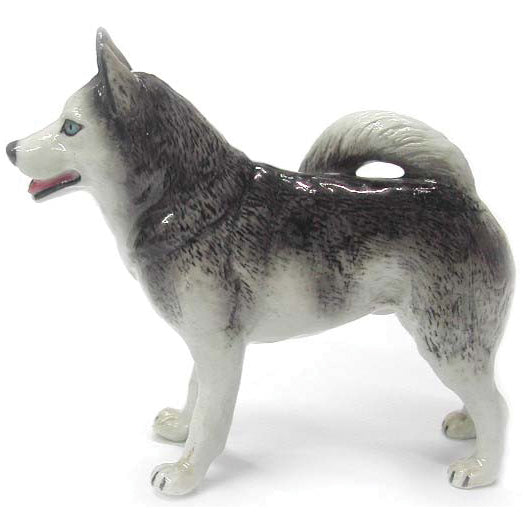 Little Critterz x Northern Rose - Alaskan Husky Dog Porcelain Figurine R159